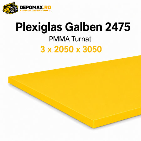 Plexiglas Galben 2475 PMMA turnat 3 x 2050 x 3050 mm